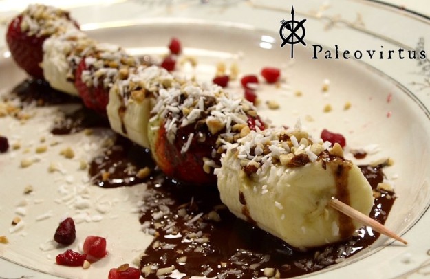 Fruit Skewers With Paleo Chocolate Sauce